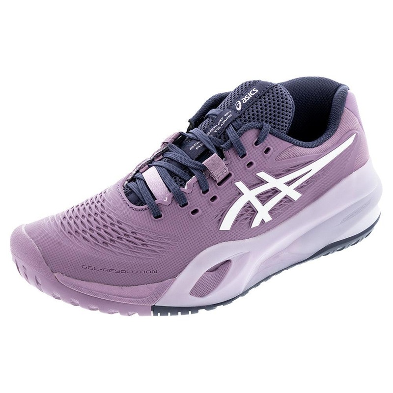 Women`s GEL-Resolution X Wide Tennis Shoes Ube and White