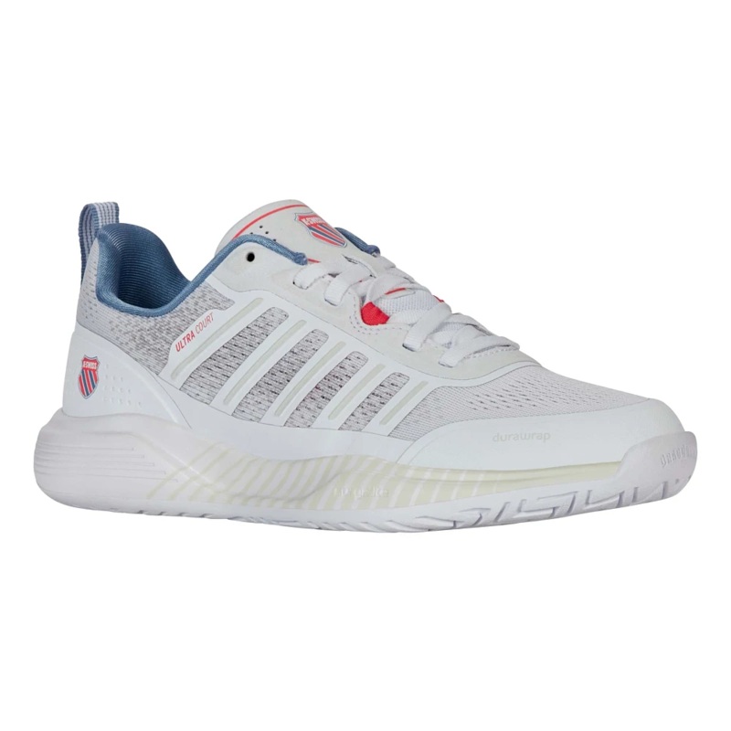 K-Swiss ULTRA Court Women Tennis Shoes [White/Faded Denim/Dubarry]