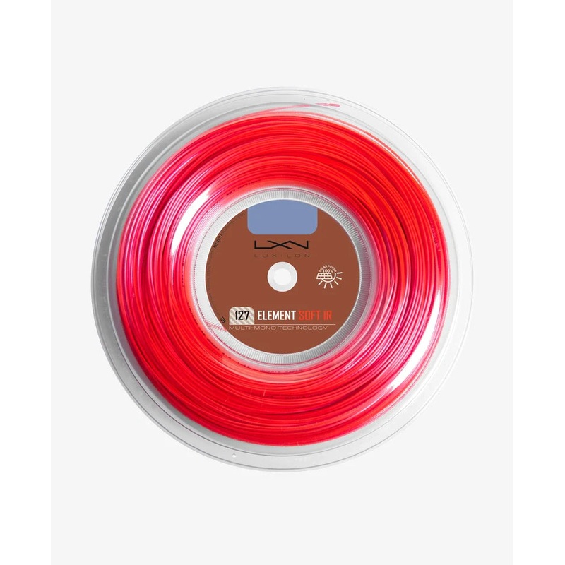 Luxilon Element IR Soft 127 (WR8308402127) Tennis String Reels RED 1.25mm/200m