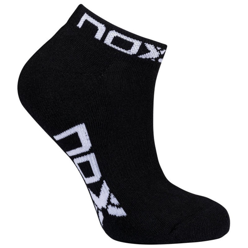 NOX ANKLE LENGTH BLACK WITH WHITE LOGO WOMEN’S TECHNICAL SOCKS (Pack of 6 pairs)