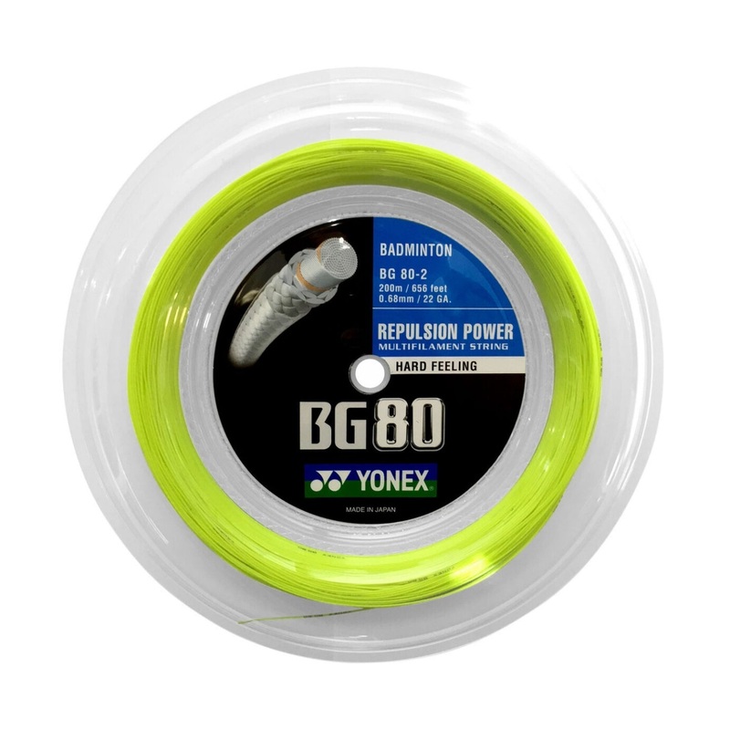 YONEX BG80 Badminton String Coil (200m) Yellow