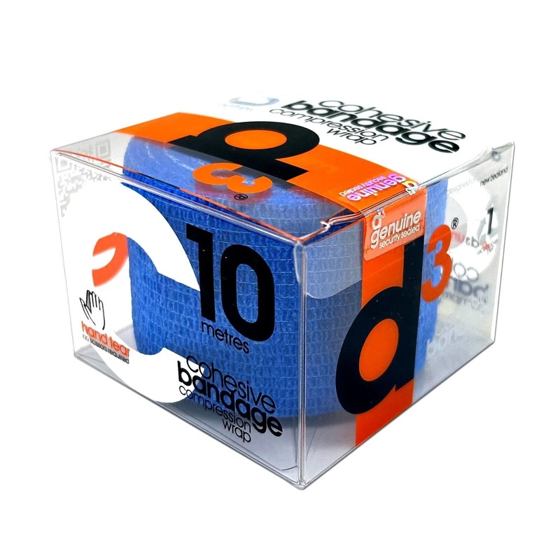 D3 Cohesive Bandage Compression Wrap 10mx50mm Blue 50mm x 10m