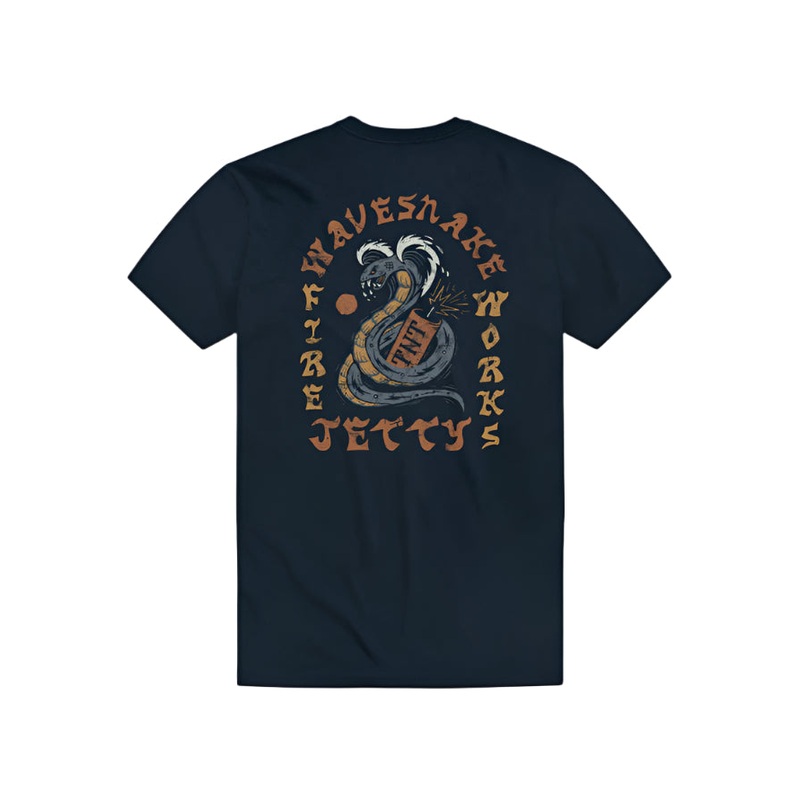 Jetty Men’s Wave Snake Tee Navy Small