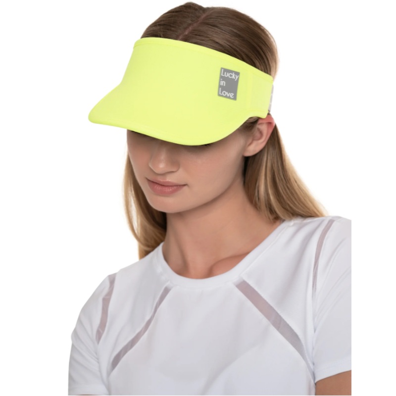 Lucky in Love Lucky Logo Stretch Visor Neon Yellow