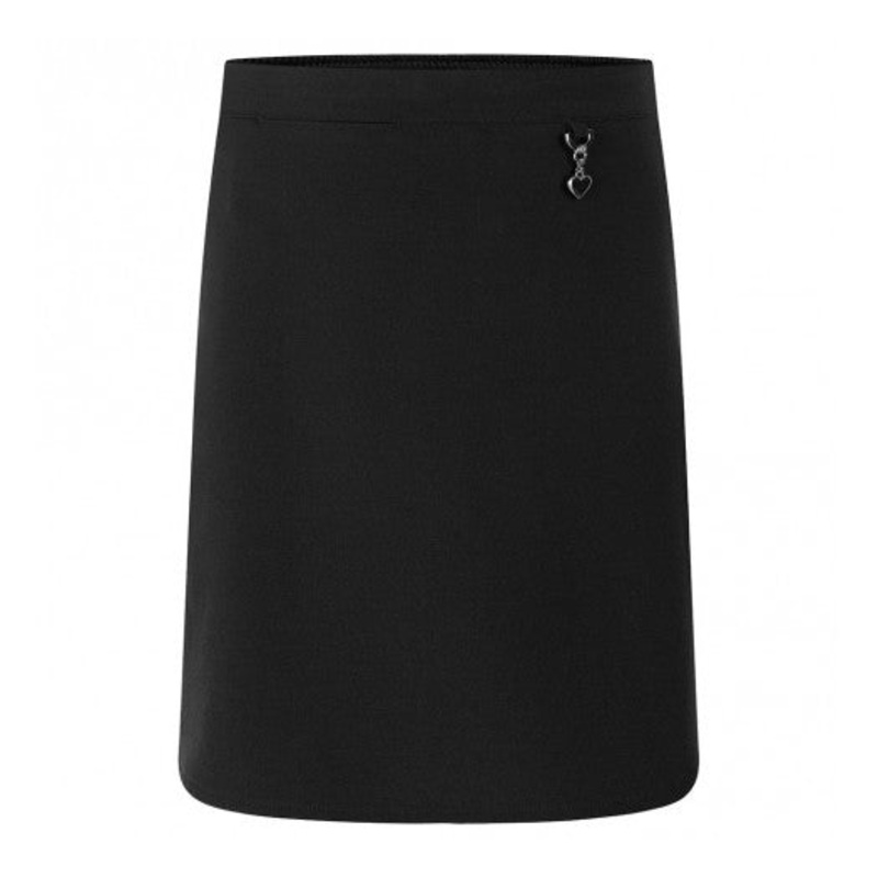 Lycra Heart Skirt Black 3/4 BLACK