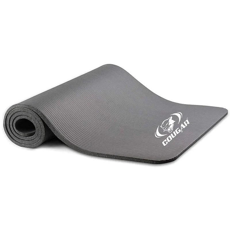 Cougar 12mm Extra Thick NBR Yoga and Exercise Mat with Carrying Strap | Kibi Sports