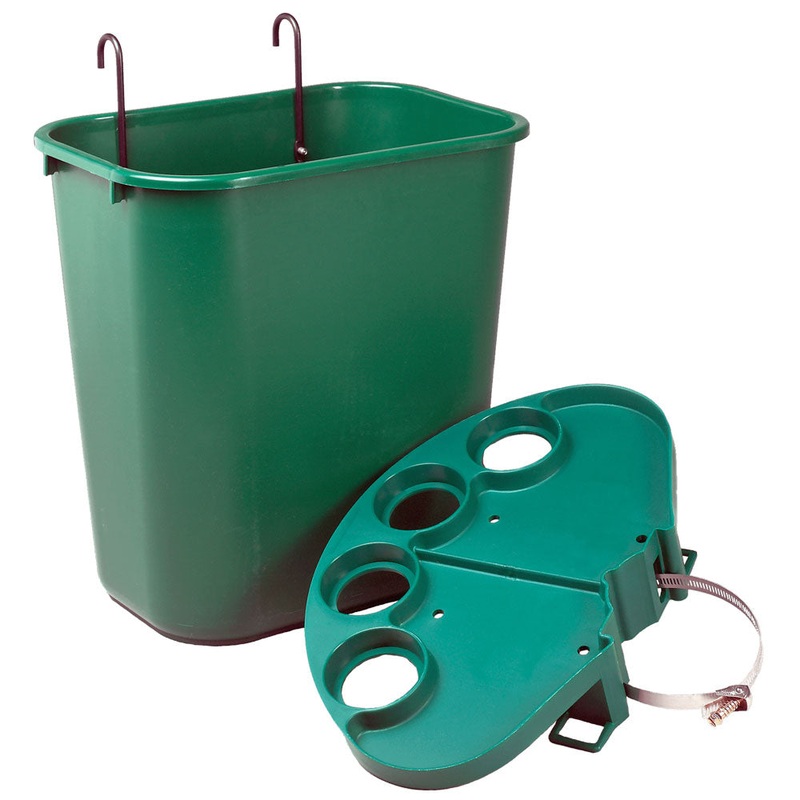 Court Valet Complete with Tray and Waste Basket (Green)