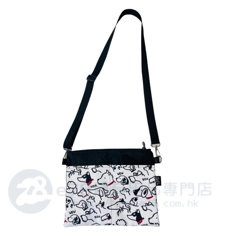 Handmade Water Resistant cross body bagBlack line dog 192) Black line dog 192