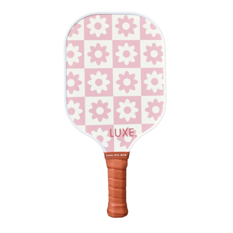 Luxe Pickleball Paddle Checkered Flower