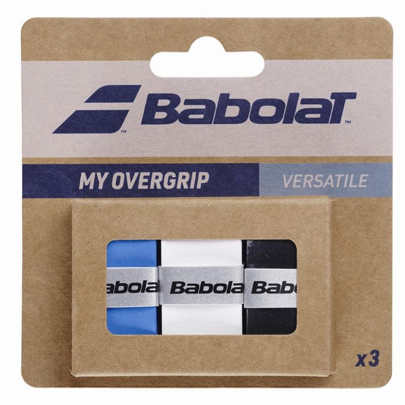 Overgrips Babolat My Overgrip Azul Blanco Negro 3 Unidades