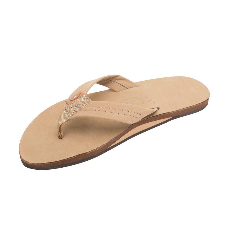 Rainbow Mens Single Layer Thick Strap Sandal Sierra Brown Small 7.5-8.5