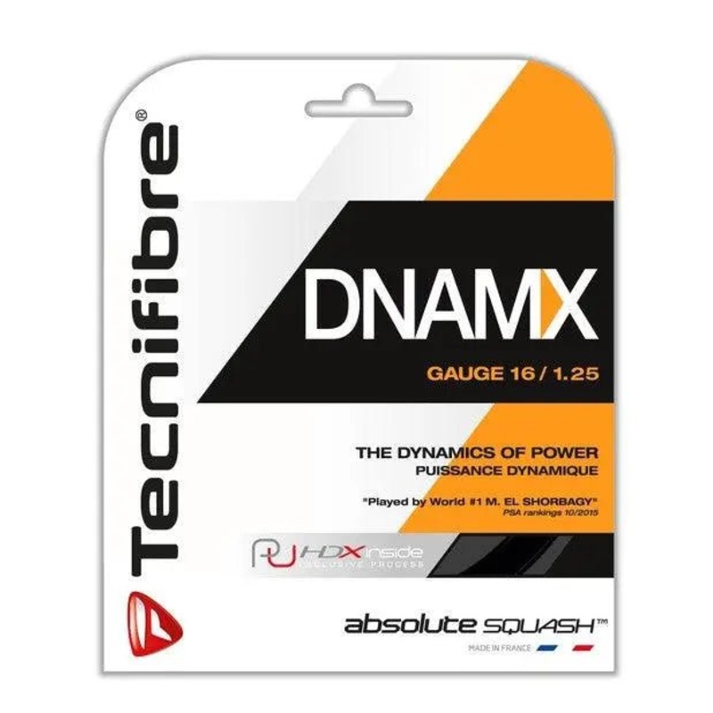 Tecnifibre DNAMX 16 Squash String Set – Black