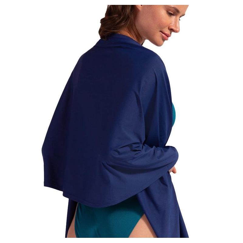 Unisex Sun Protective Blanket Wrap Navy