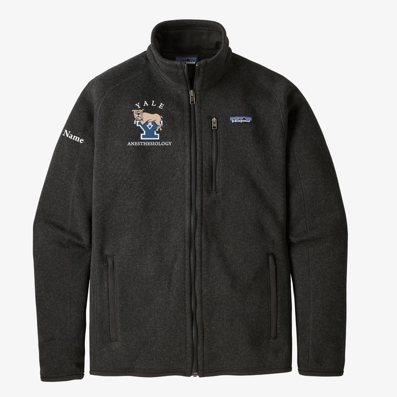 Yale Anesthesiology Mens Patagonia Better Sweater Full Zip Black Mens S