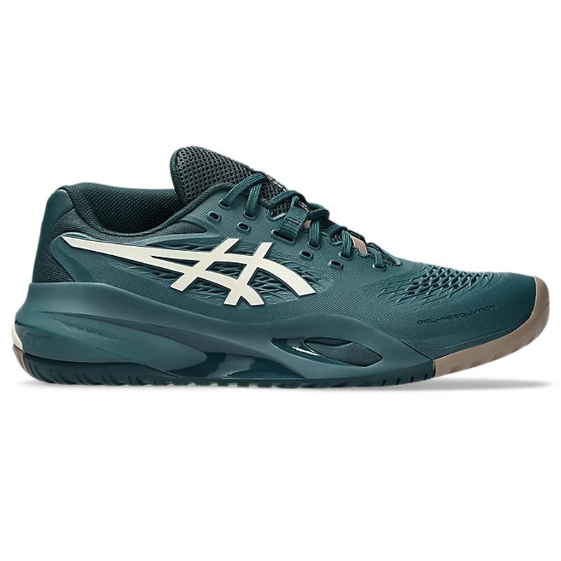 Men’s Asics Gel Resolution X Wide Tennis Shoes 8 Saxon Green/Birch