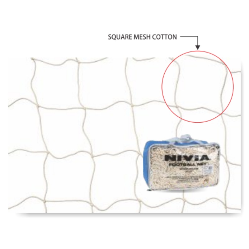 Nivia Football Net | KIBI Sports Square Mesh Cotton