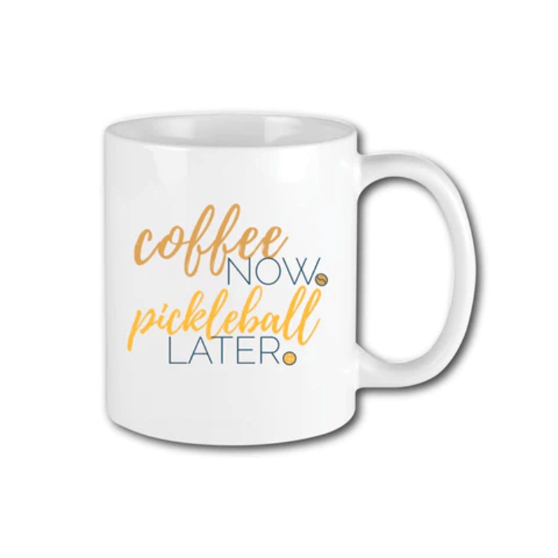 Racquet Inc. Coffee Now Pickleball Later-Pickleball Coffee Mug