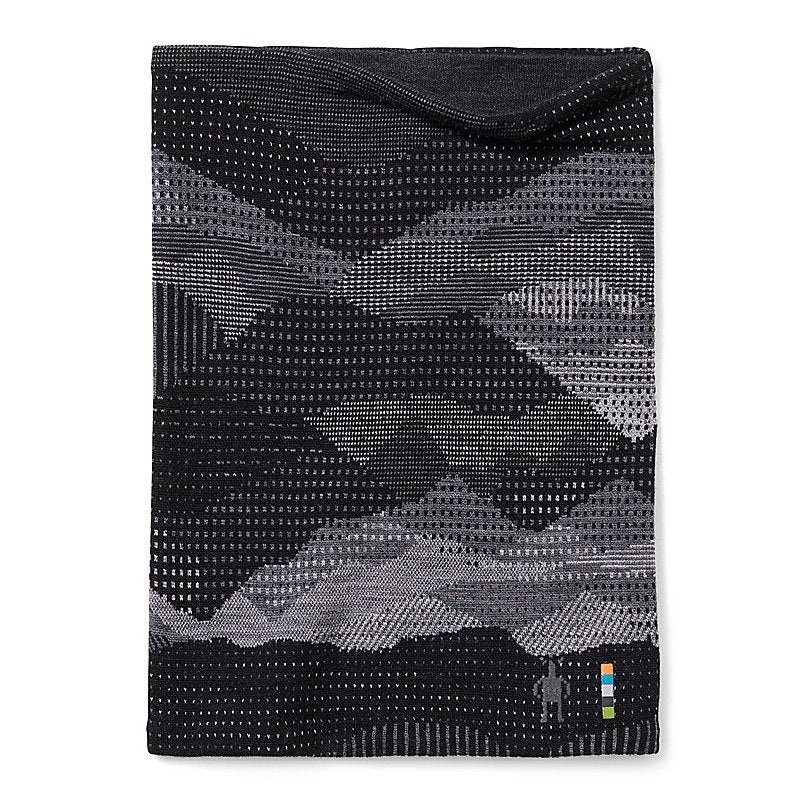 Smartwool Thermal Merino Reversible Pattern Neck Gaiter Black Mountain Scape-K64