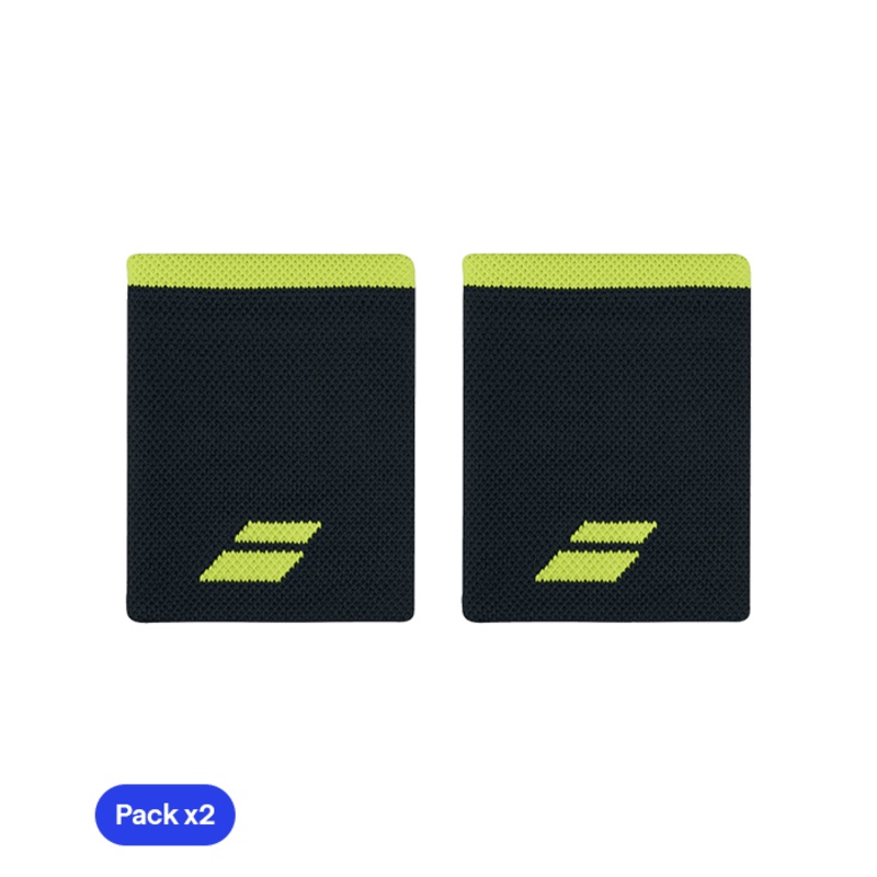 Babolat Jumbo Gris/Yellow 2024 (Pack x2) Wristband