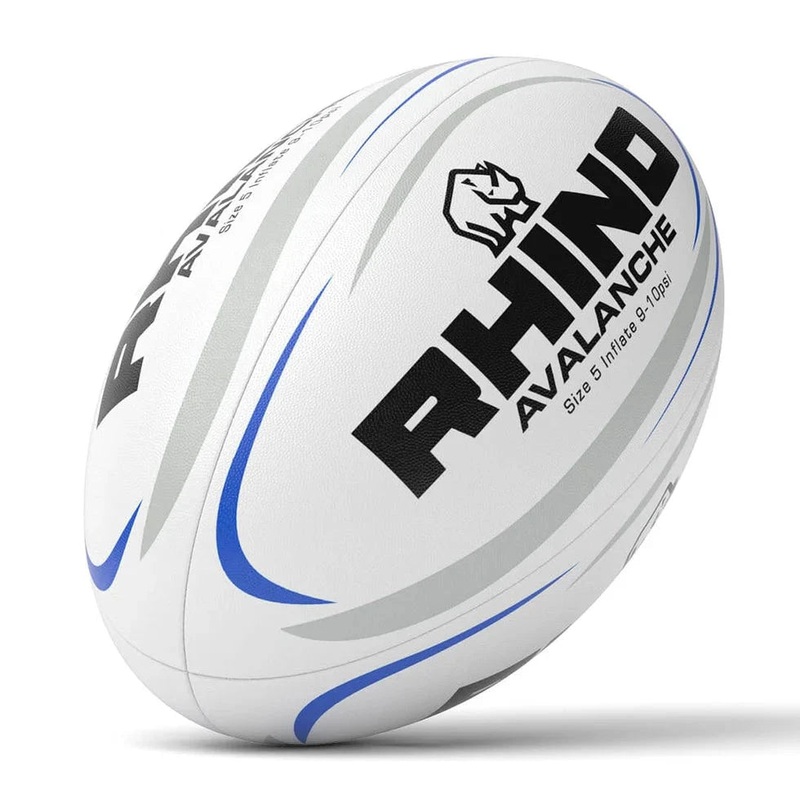 Rhino Avalanche Rugby Training Ball White S5