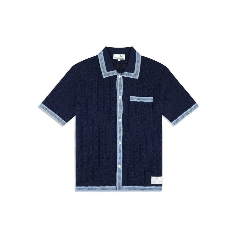 Sergio Tacchini Aldo Pointelle Polo – Maritime Blue