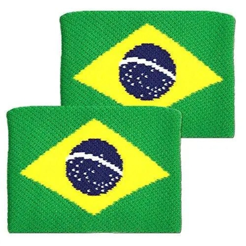 Tourna Brazil Flag 4-inch Wristbands