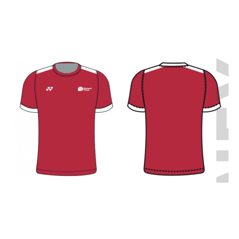 Diamond Tennis T005MC Charge T-Shirt Crew Neck – MENS XS RED/WHITE