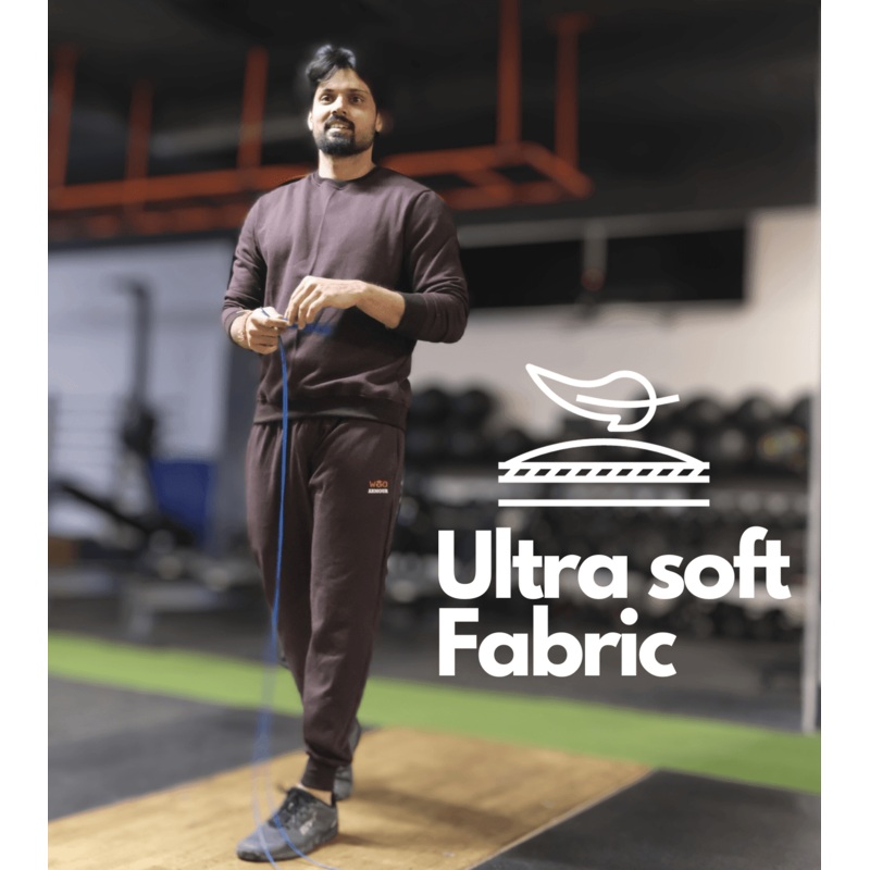 Men’s Fleece coord set (Chocobrown)Wod Armour | Kibi Sports S