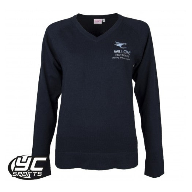 Willows High School Fitted Jumper 7/8 NAVY