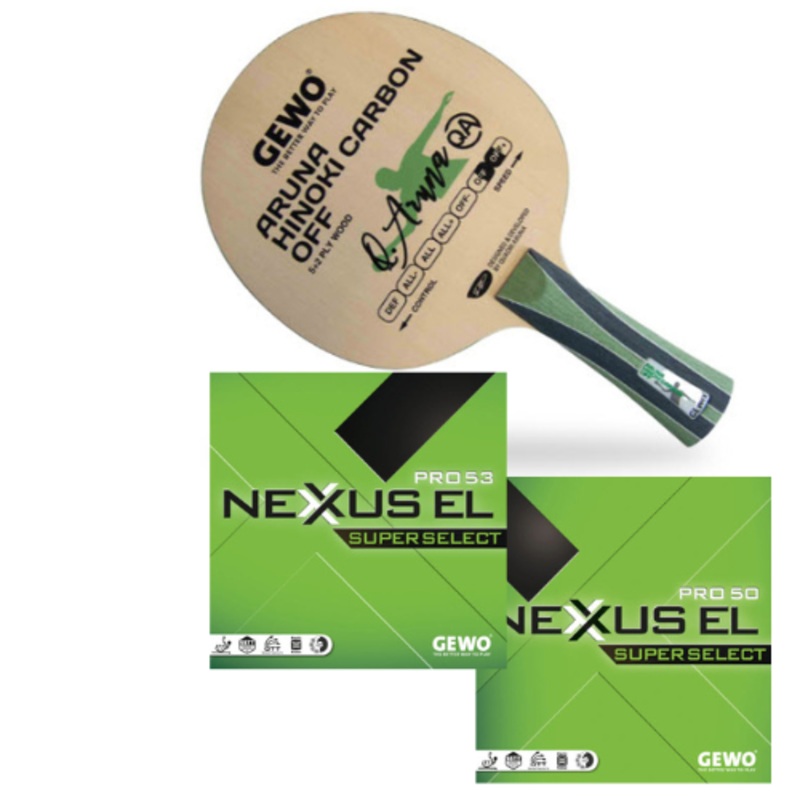 GEWO Aruna Power – Professional Table Tennis Racket with Nexxus Super Select