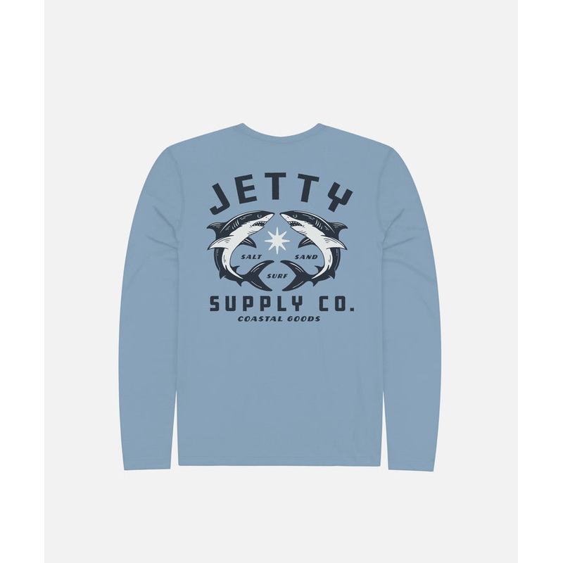 Jetty Youth Bullshark UV Long Sleeve Blue Youth Small