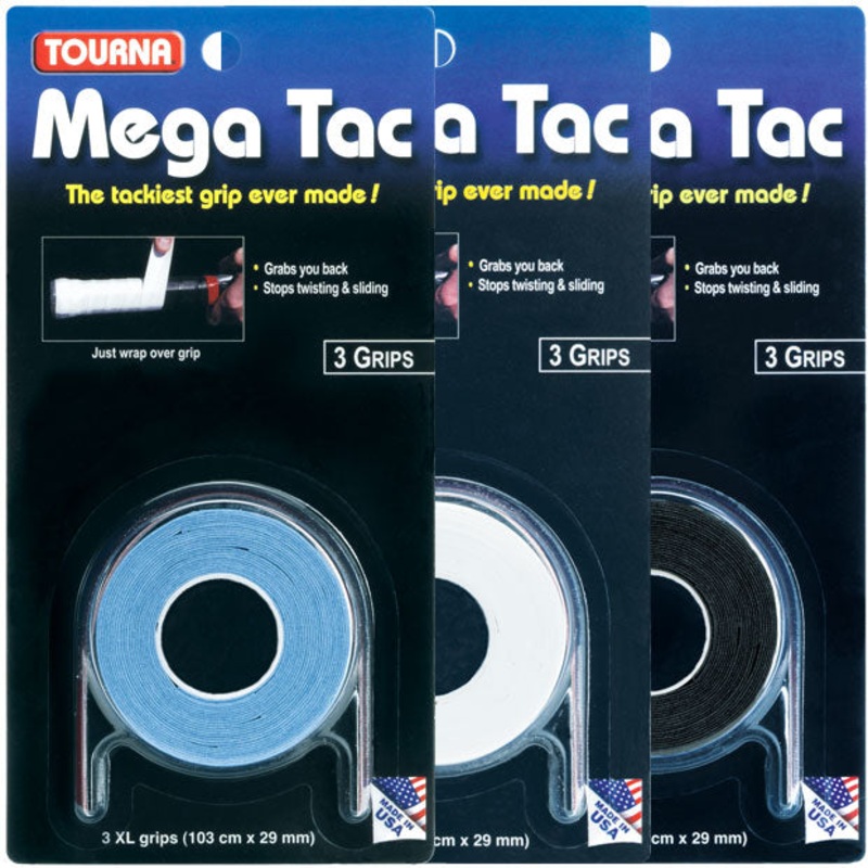 Tourna Mega Tac Tennis Overgrip – 3 Pack