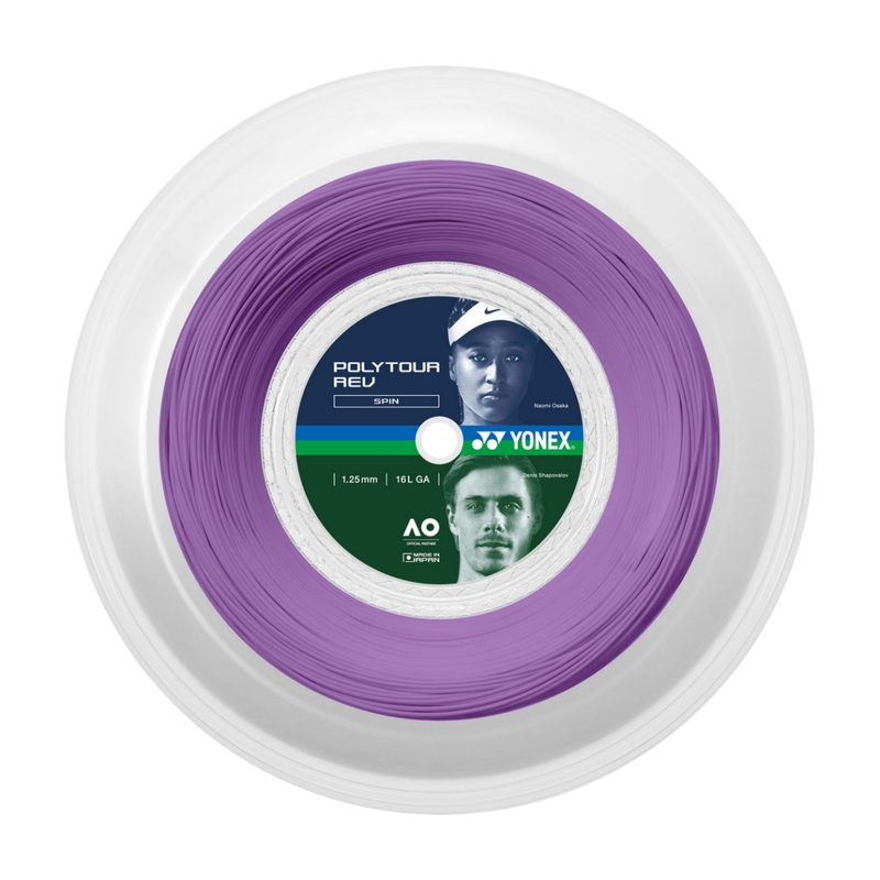YONEX Poly Tour Rev 16L (1.25mm) Tennis String 200m Reel – Purple