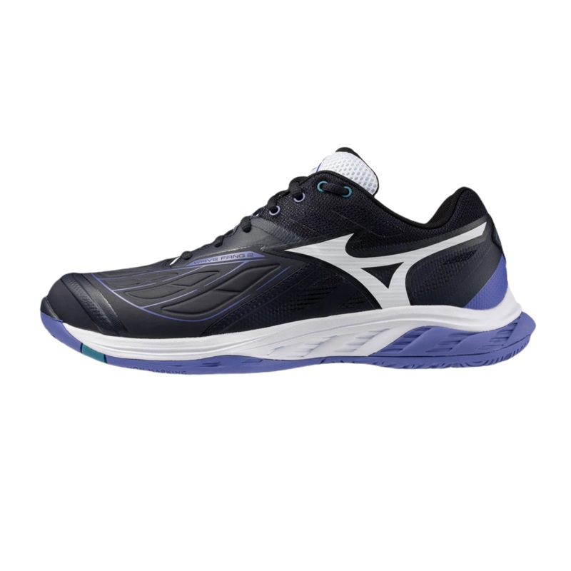 MIZUNO WAVE FANG 2 UNISEX Badminton Shoes – Blue Granite/White/Iris Boom US(M) 6/ US(W) 7.5/ UK 5/ EU 38/ 24 CM
