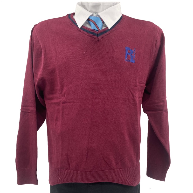 Radyr Comprehensive School Lower School Regular Fit Jumper 7/8 MAROON
