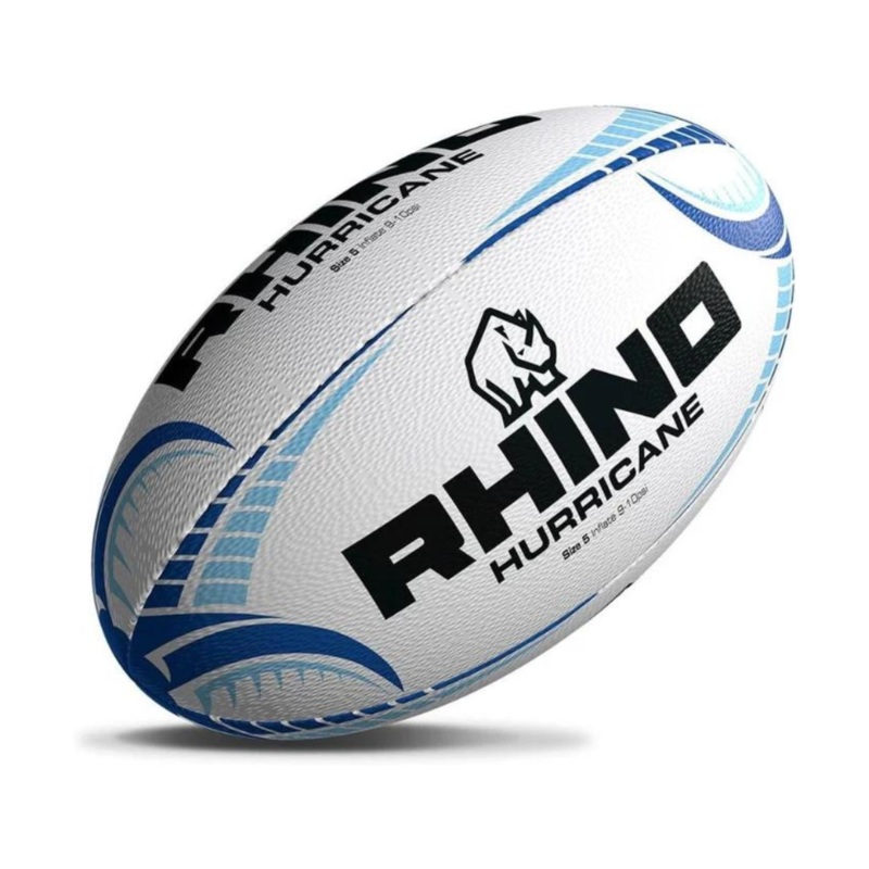 Rhino HURRICANE Rugby Training Ball S3 WHITE