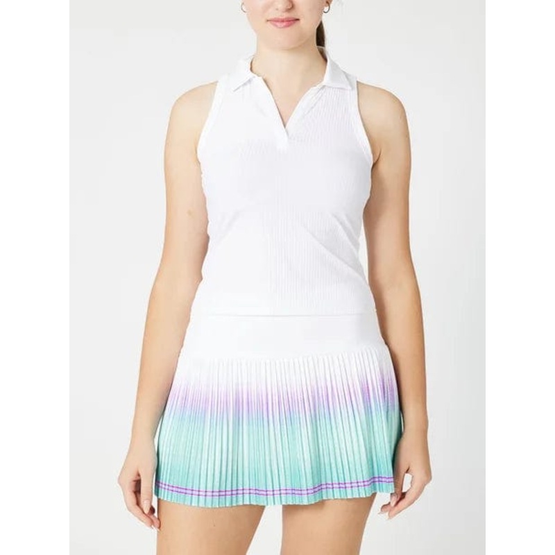 Women’s K Swiss Core Sleeveless Rib Tennis Polo Small Black