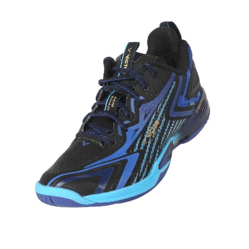 (CLEARANCE) VICTOR A970 NitroLite Badminton Shoes CF-Black/Hawaiian Blue MEN’S US(M) 7/ US(W) 8.5/ UK 6.5/ EU 39.5/ 25 CM