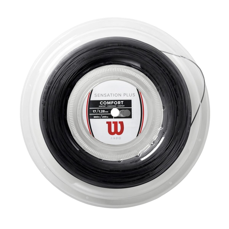 Wilson Sensation Plus 17/1.28 Tennis String Reel (Black)