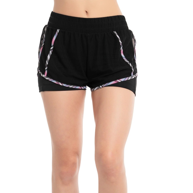 Women’s Lucky In Love Borderline Mesh Tennis Shorts Small