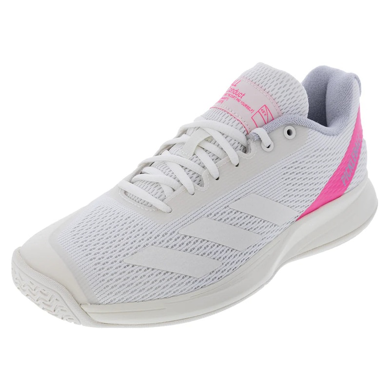 Women`s Courtflash Pickleball Shoes White and Lucid Pink