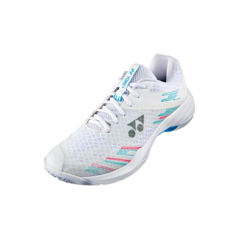 Yonex 2024 Power Cushion Cascade Accel Wide Badminton Shoes [White/Skyblue]