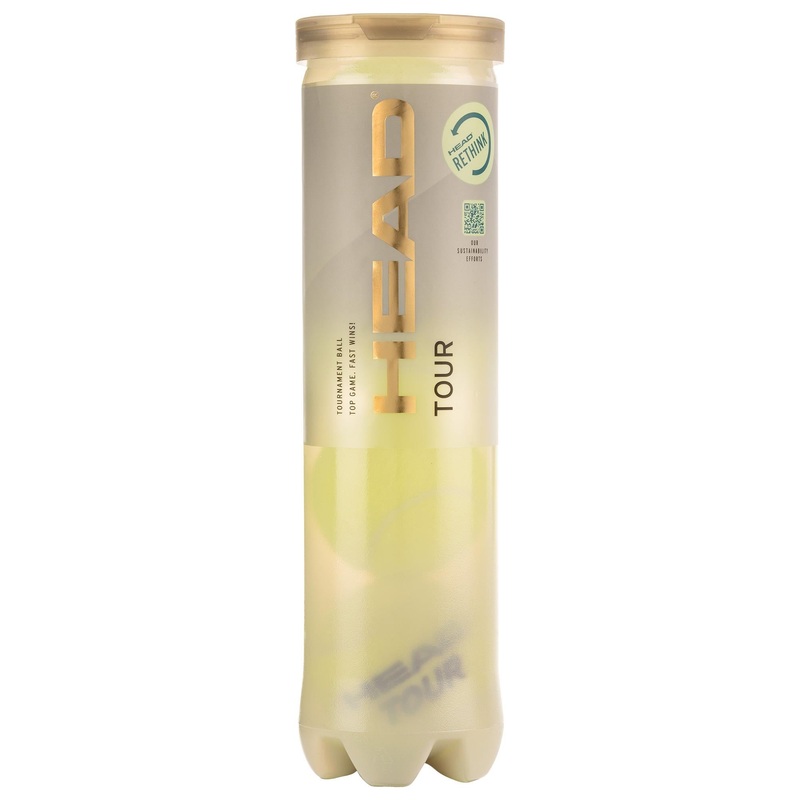 Head Tour Ball 570704 (4 ball tube) One Size YELLOW