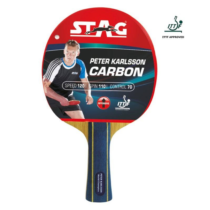 Stag Peter Karlsson Carbon Gen II Table Tennis Racket with Deluxe Case