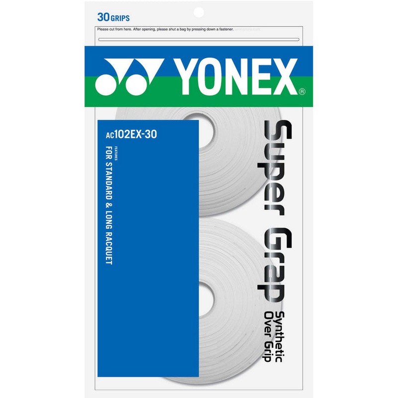 Yonex AC102EX-30 Wet Super Grap (30 Pieces) White White 30 Pieces
