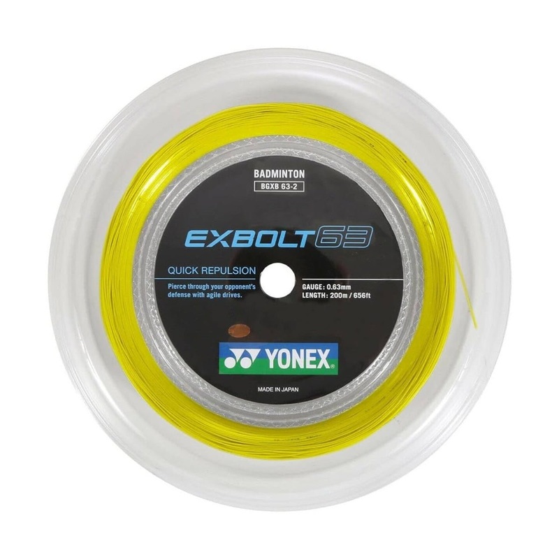 YONEX EXBOLT 63 Badminton String Coil (200m) Yellow