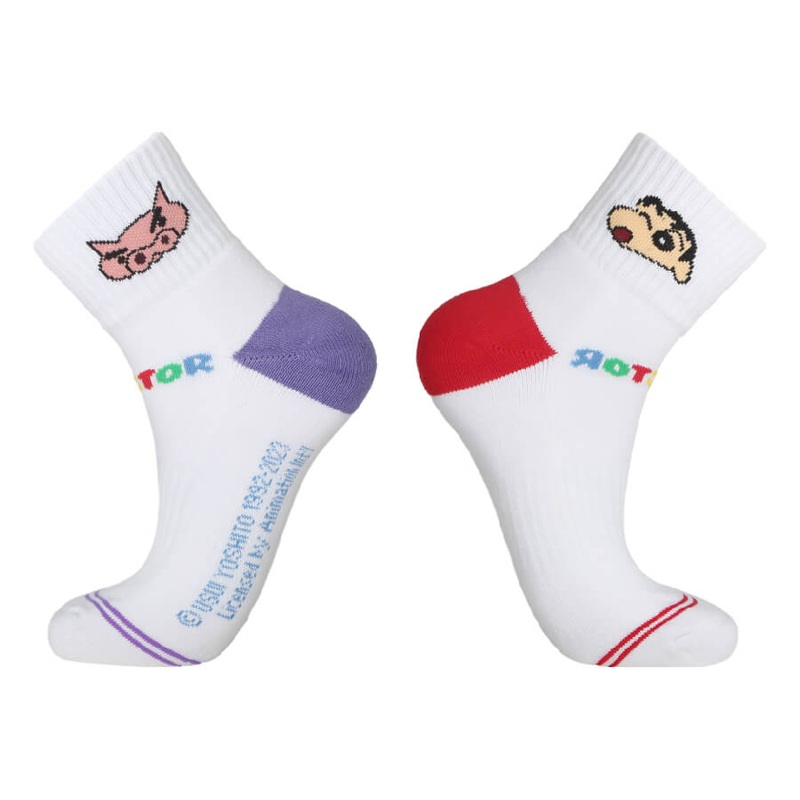 VICTOR X CRAYON SHINCHAN SPORT SOCKS SK-410CS PURPLE / RED (JD) M (22-25 cm)