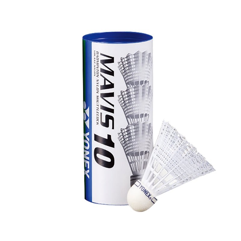YONEX Mavis 10B Nylon Shuttlecocks (3 In 1 Tube) – White