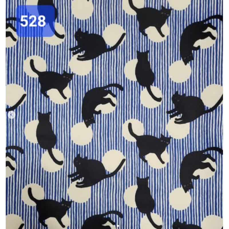 Handmade Water Resistant Shoes bag (Blue Stripe Black Cats 528) Blue Stripe Black Cats 528
