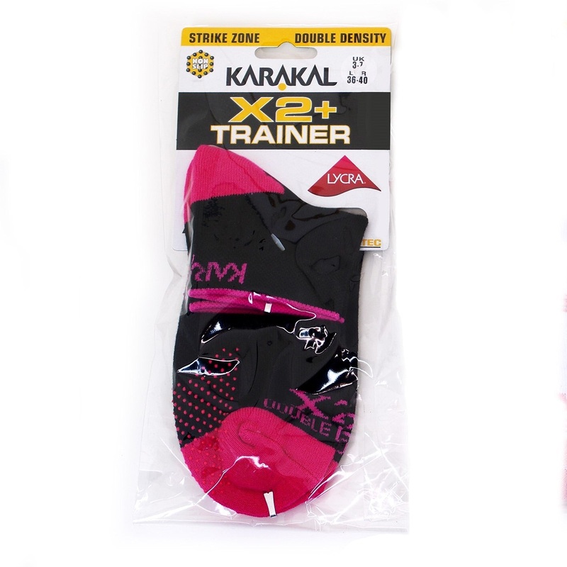 Karakal Women X2 Trainer Sport Socks Black